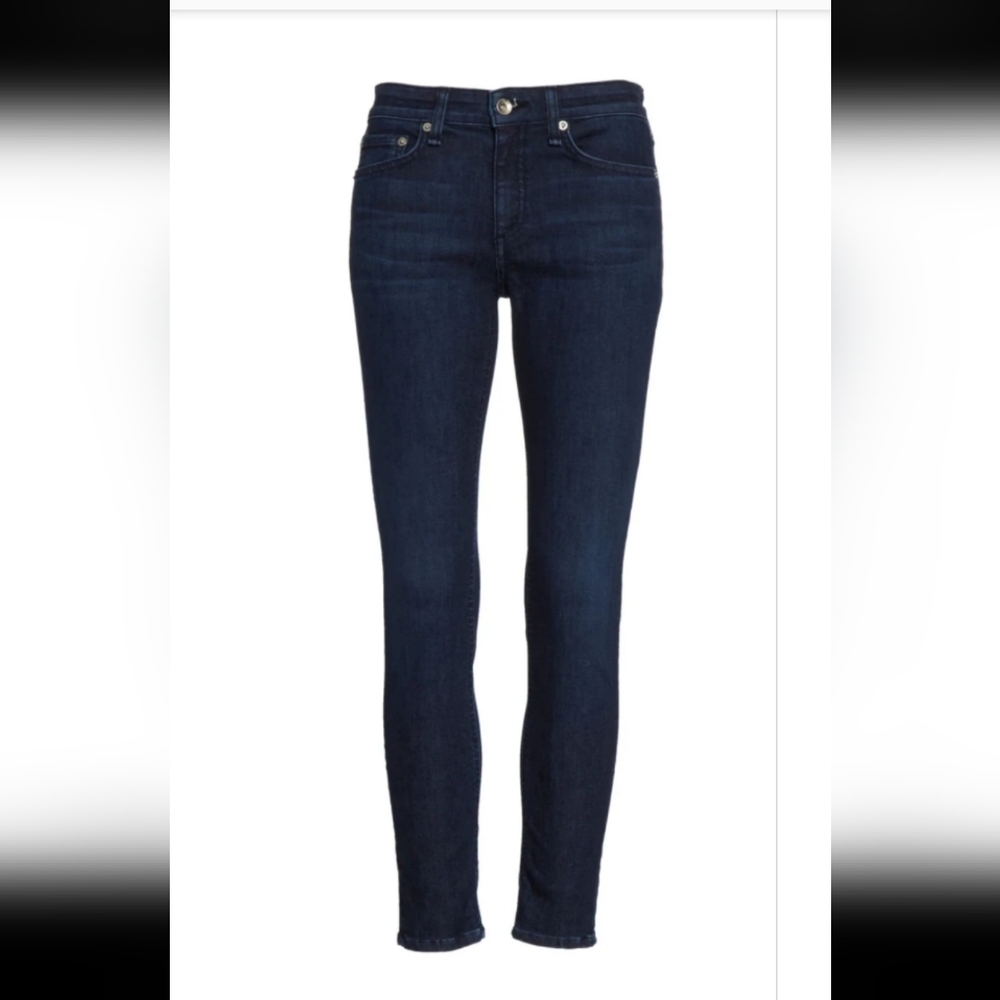 Blue Skinny Jeans with Classic Dark Wash